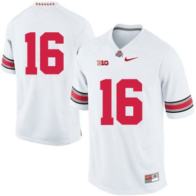 Ohio State Buckeyes Men's Only Number #16 White Authentic Nike College NCAA Stitched Football Jersey ID19I15NN